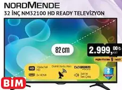 NORDMENDE 32 İNÇ NM32100 HD READY TELEVİZYON NORDMENDE 32 İNÇ NM32100 HD READY TELEVİZYON